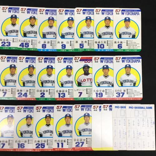 TAKARA (タカラ) 球団選手別カード プロ野球ゲーム 現状販売品 昭和57年度 横浜大洋ホエールズ