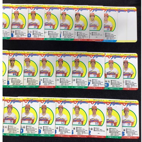 TAKARA (タカラ) 球団選手別カード プロ野球ゲーム 現状販売品 昭和57年度 日本ハムファイターズ