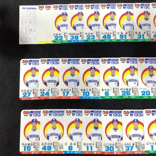TAKARA (タカラ) 球団選手別カード プロ野球ゲーム 現状販売品 昭和58年度 横浜大洋ホエールズ
