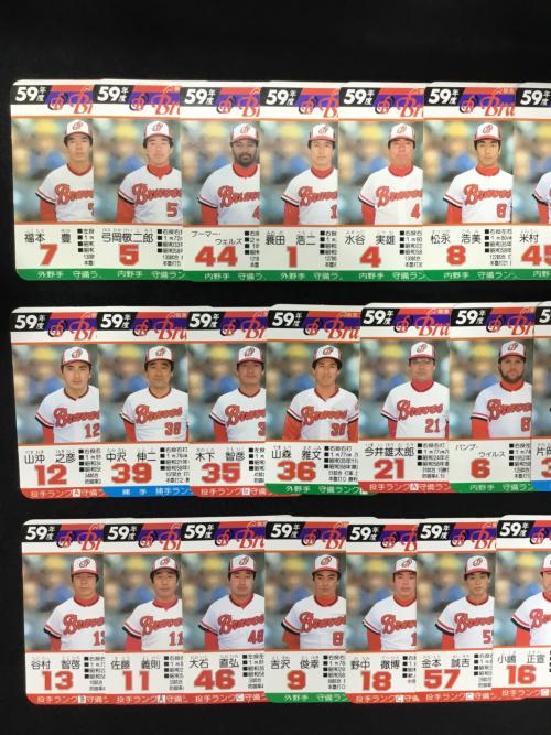 TAKARA (タカラ) 球団選手別カード プロ野球ゲーム 現状販売品 昭和59年度 阪急ブレーブス