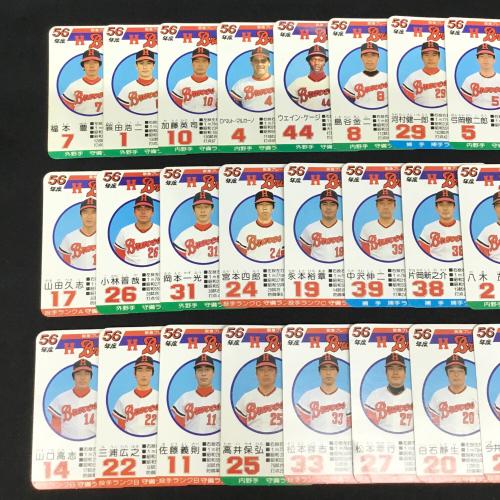 TAKARA (タカラ) 球団選手別カード プロ野球ゲーム 現状販売品 昭和56年度 阪急ブレーブス ケースヒビ有