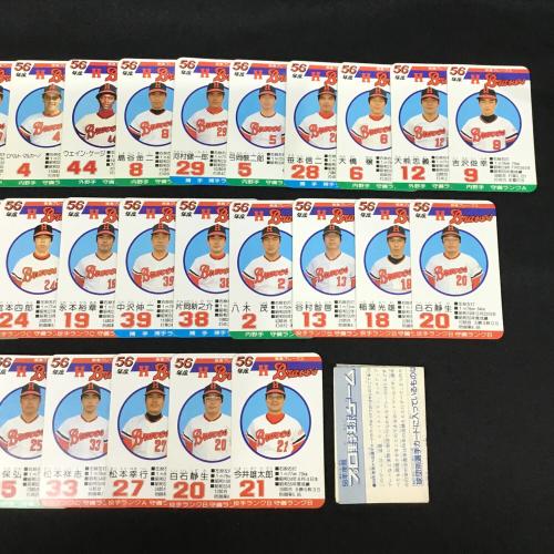 TAKARA (タカラ) 球団選手別カード プロ野球ゲーム 現状販売品 昭和56年度 阪急ブレーブス ケースヒビ有