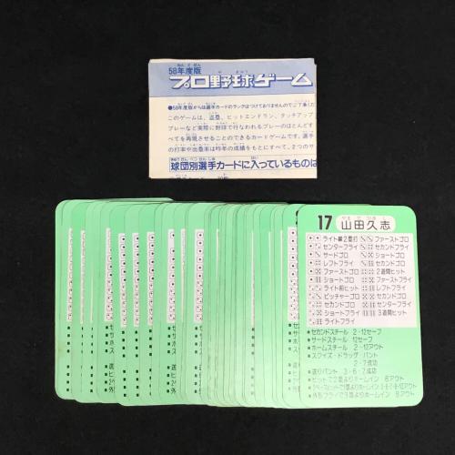 TAKARA (タカラ) 球団選手別カード プロ野球ゲーム 現状販売品 昭和56年度 阪急ブレーブス ケースヒビ有