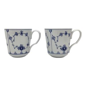 ROYAL COPENHAGEN (ロイヤル・コペンハーゲン) ブルーフルーテッド・プレイン マグ S ペア