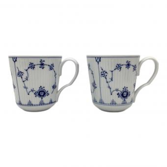 ROYAL COPENHAGEN (ロイヤル・コペンハーゲン) ブルーフルーテッド・プレイン マグ S ペア