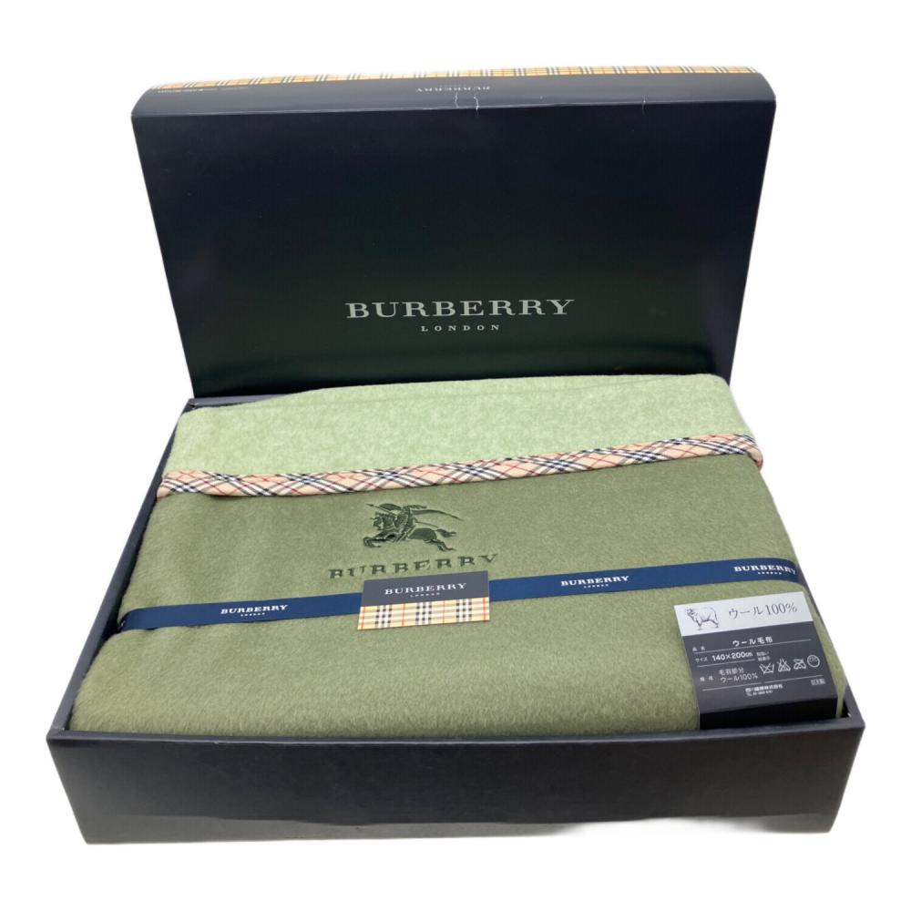 CH3163 BURBERRY OF LONDON ウール100% 毛布 BURBERRY LONDON (バーバリーロンドン) ウール毛布 シングル(幅140×長