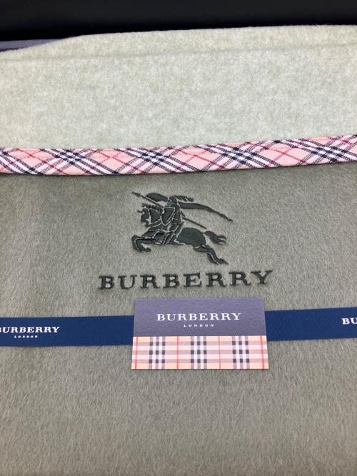 BURBERRY LONDON (バーバリーロンドン) ウール毛布 シングル(幅140×長さ200cm) オリーブカーキ