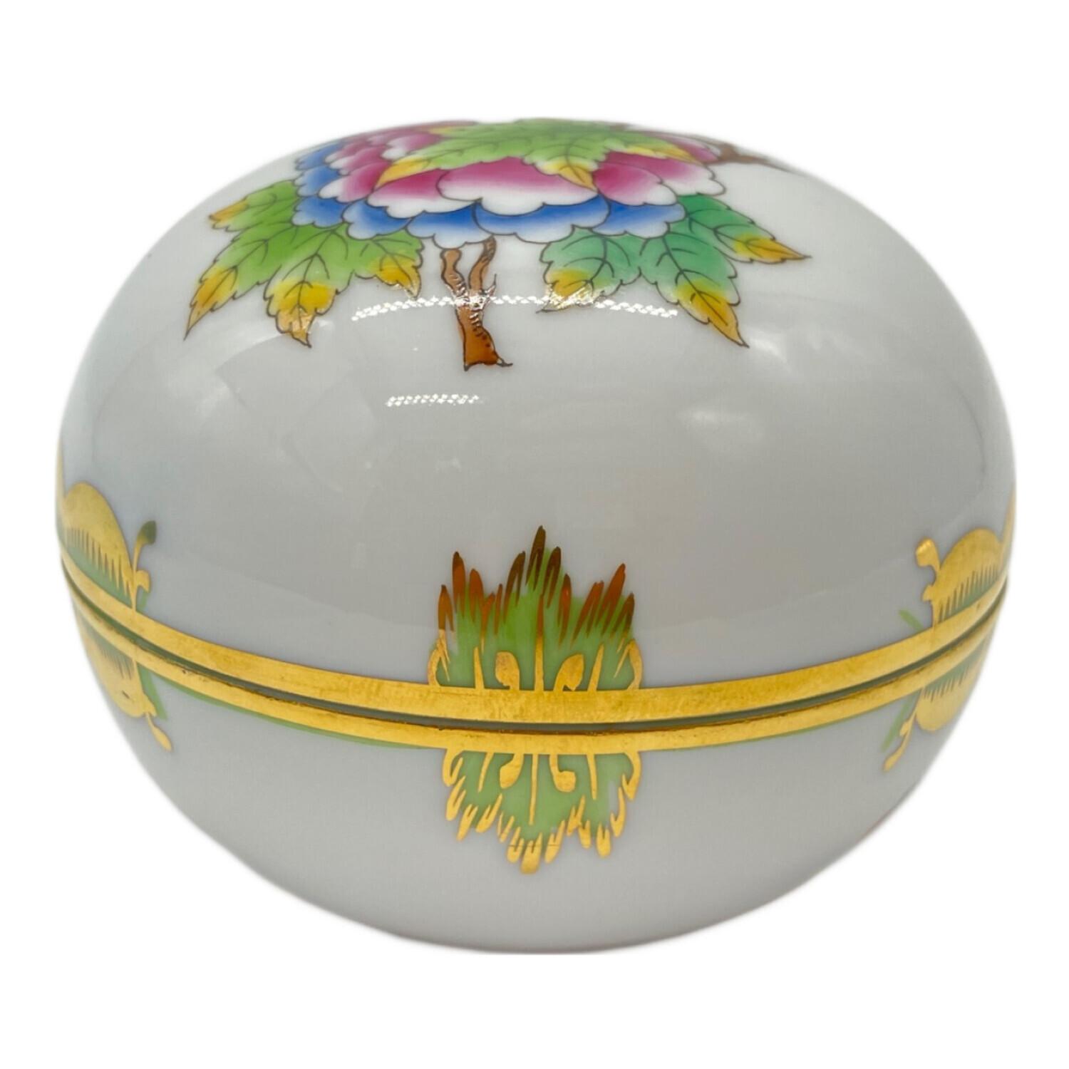Herend (ヘレンド) ヴィクトリアブーケ ボンボニエール 菓子器