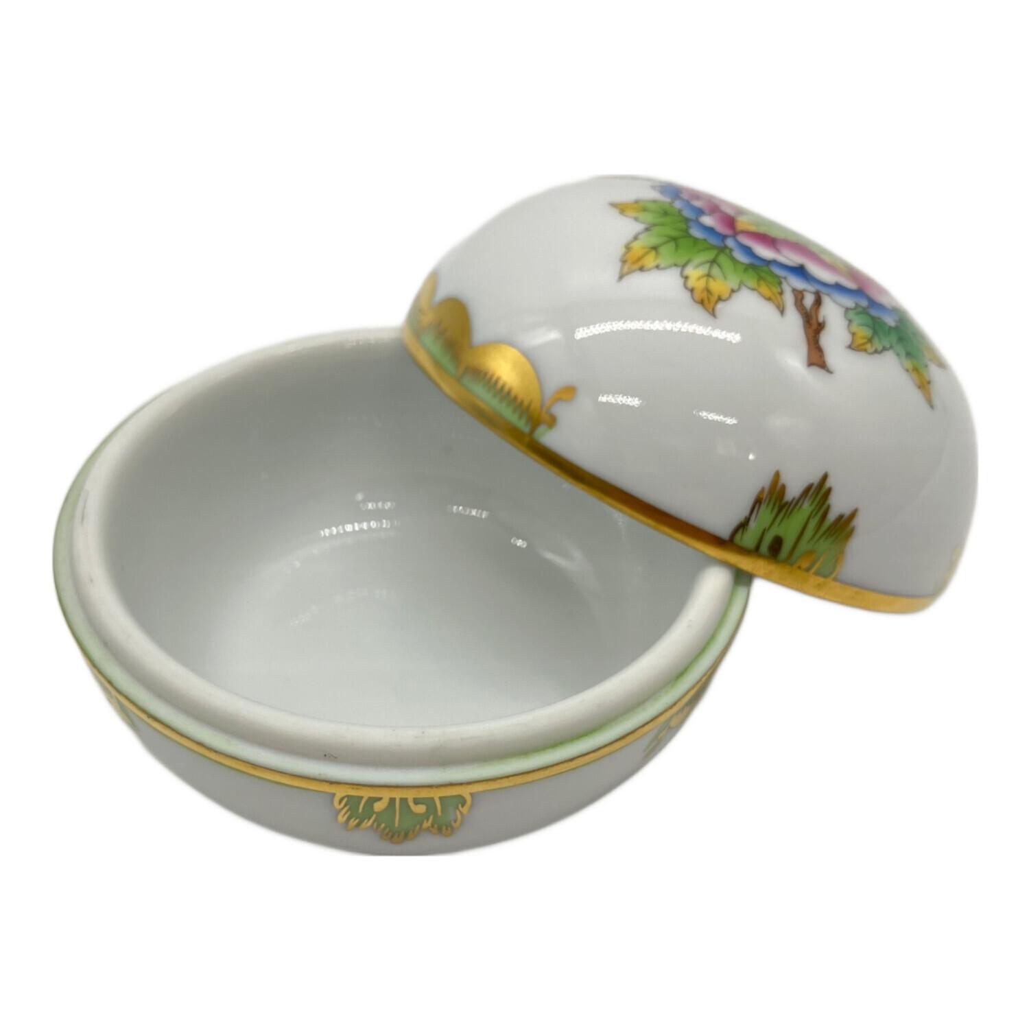 Herend (ヘレンド) ヴィクトリアブーケ ボンボニエール 菓子器