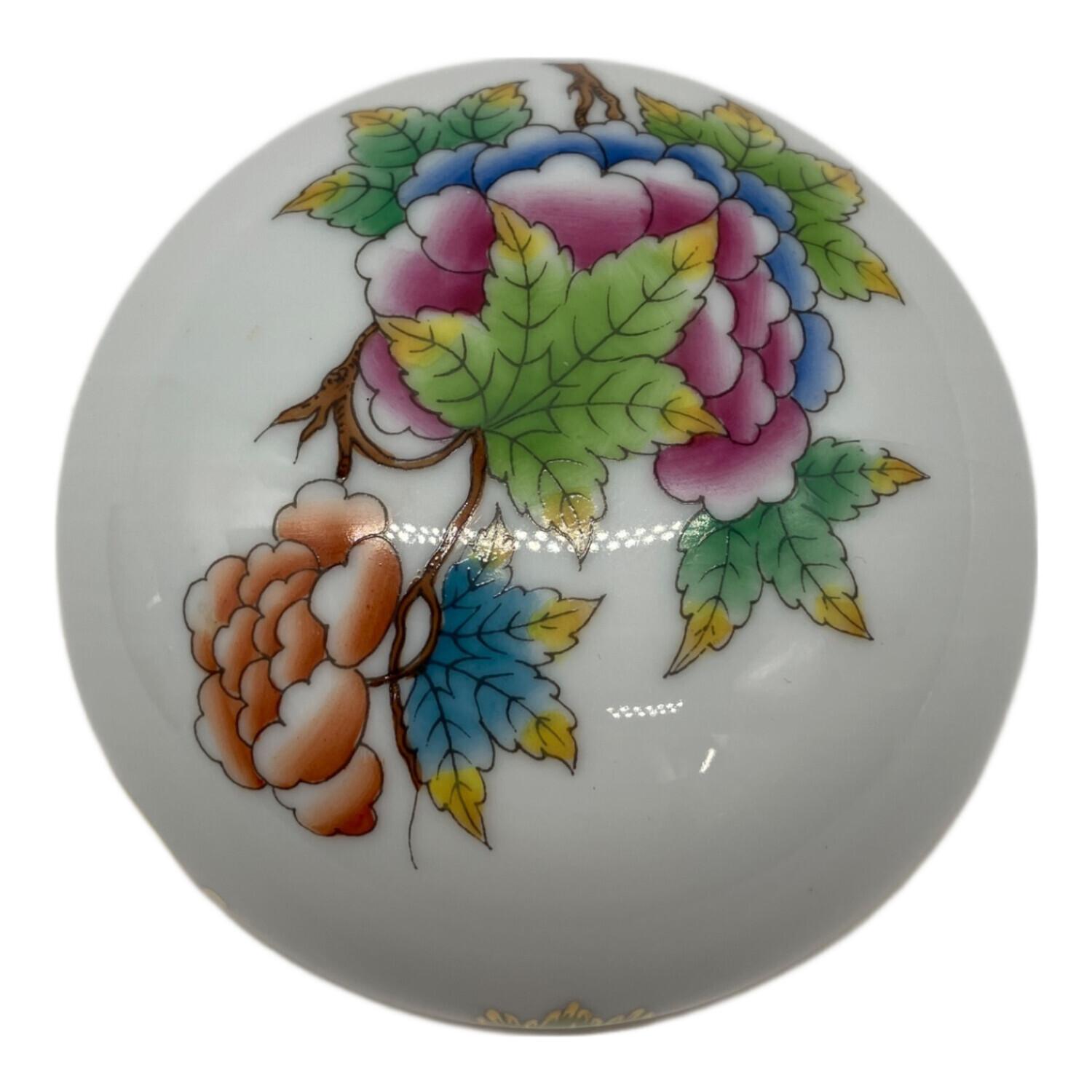 Herend (ヘレンド) ヴィクトリアブーケ ボンボニエール 菓子器