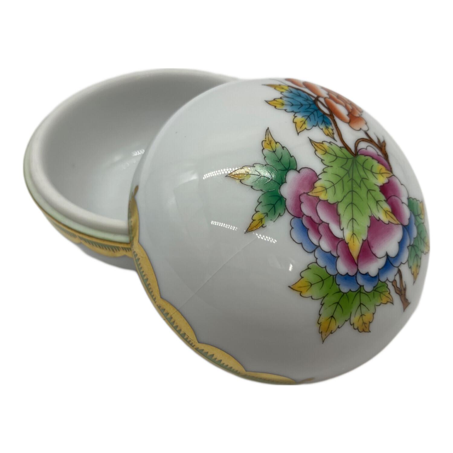 Herend (ヘレンド) ヴィクトリアブーケ ボンボニエール 菓子器