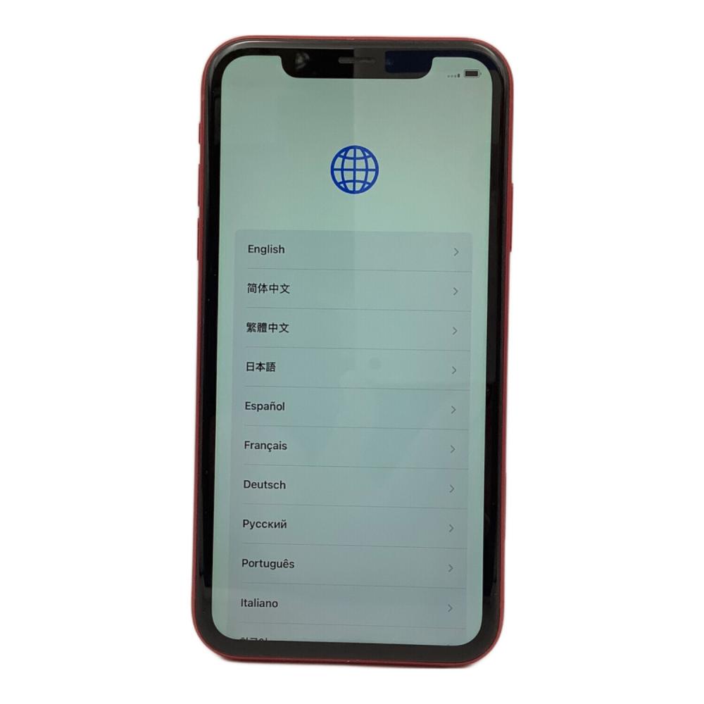 Apple (アップル) iPhoneXR (PRODUCT)RED 128GB SIM FREE(au解除済
