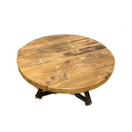 journal standard Furniture (ジャーナルスタンダードファニチャー) FENDY ROUND COFFEE TABLE ブラウン×ブラック