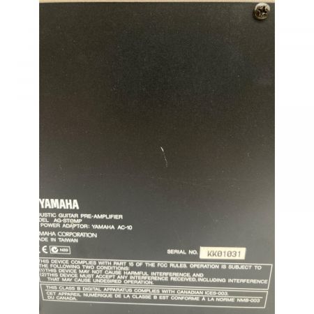 YAMAHA (ヤマハ) アコースティックギタープリアンプ ケース付 AG-Stomp 動作確認済み