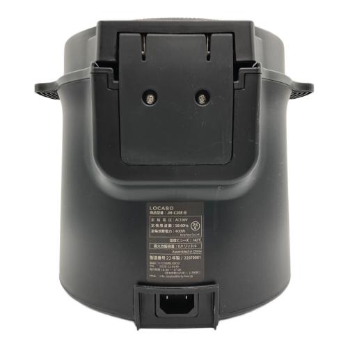 LOCABO (ロカボ) 炊飯器 表面キズ有 動作確認済 JM-C20E-B 2022年製 5合(1.0L) 程度B(軽度の使用感)