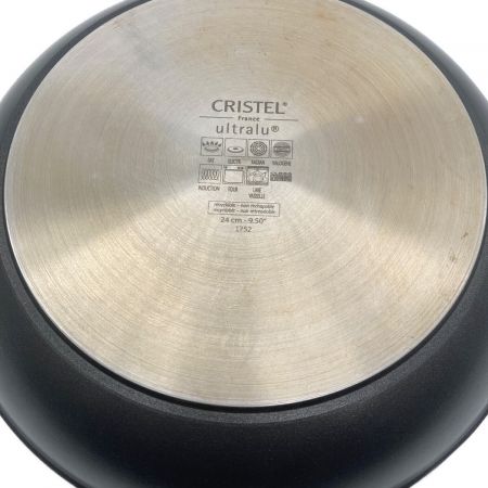 CRISTEL (クリステル) ノンスティックフライパン SIZE 28cm ブラック×シルバー