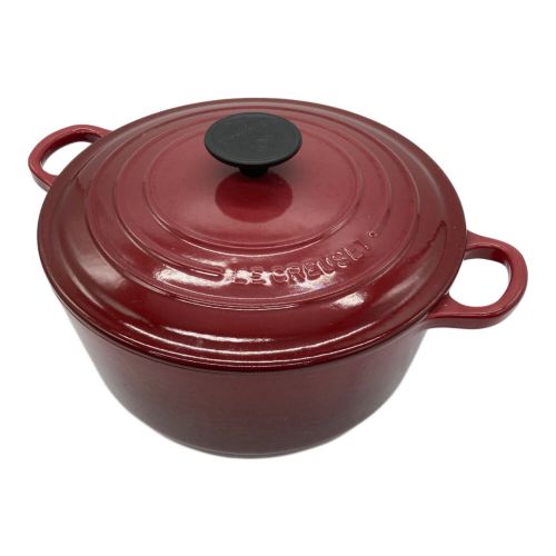 LE CREUSET (ルクルーゼ) 両手鍋 SIZE 24cm レッド ココットランド