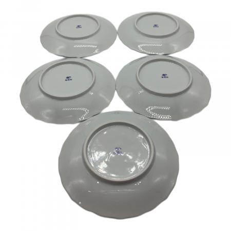 香蘭社 (コウランシャ) 中皿揃え ホワイト×ネイビー/△ 5Pセット