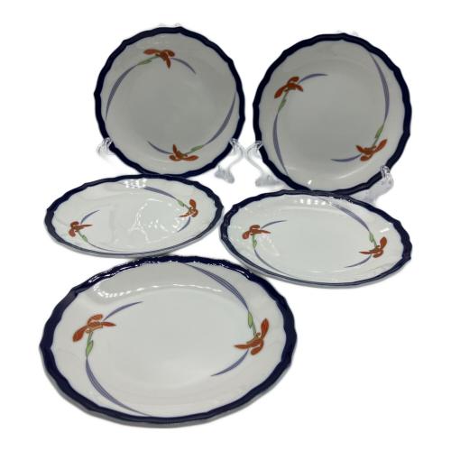 香蘭社 (コウランシャ) 中皿揃え ホワイト×ネイビー/▲ 5Pセット