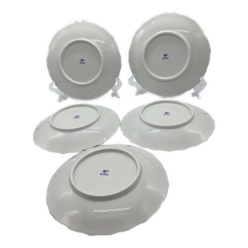 香蘭社 (コウランシャ) 中皿揃え ホワイト×ネイビー/▲ 5Pセット