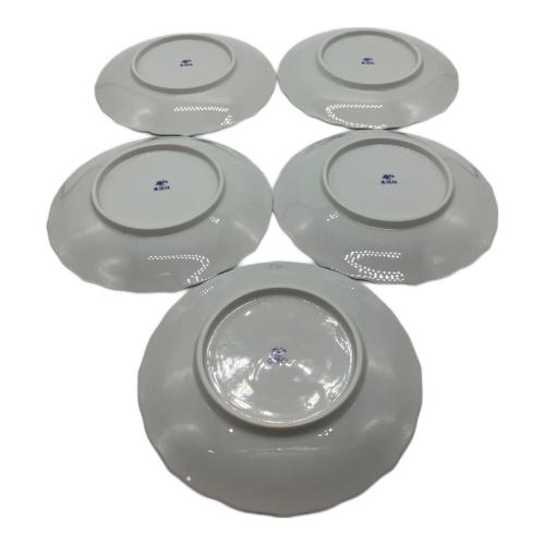 香蘭社 (コウランシャ) 中皿揃え ホワイト×ネイビー/▲ 5Pセット