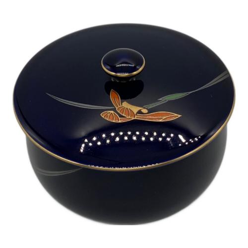 香蘭社 (コウランシャ) 蓋付茶器揃え ネイビー×ゴールド/▲