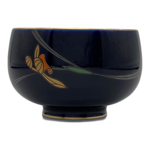 香蘭社 (コウランシャ) 蓋付茶器揃え ネイビー×ゴールド/▲