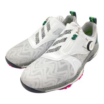 adidas (アディダス) ゴルフシューズ メンズ SIZE 27cm ホワイト×グリーン コードカオス 25 ボア IG8705