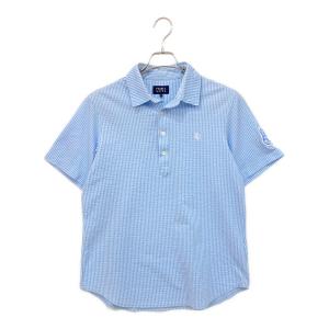 PEARLY GATES (パーリーゲイツ) ポロシャツ ゴルフウェア(トップス) メンズ SIZE L スカイブルー×ホワイト