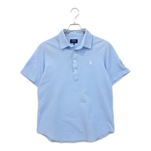 PEARLY GATES (パーリーゲイツ) ポロシャツ ゴルフウェア(トップス) メンズ SIZE L スカイブルー×ホワイト