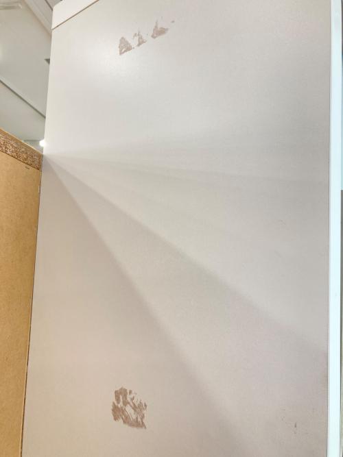 レンジボード ブラウン×ホワイト 2枚スライド扉