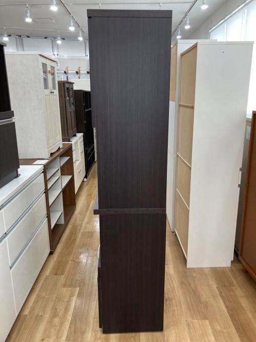 レンジボード ダークブラウン 314 2枚扉 引出③ スライド台