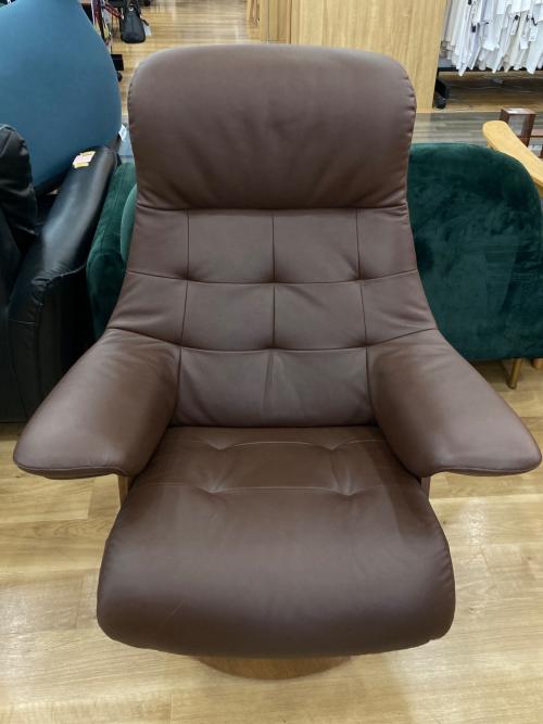 karimoku (カリモク) リクライニングチェアー ブラウン オットマン無し 1人掛け RU72 ザ・ファースト