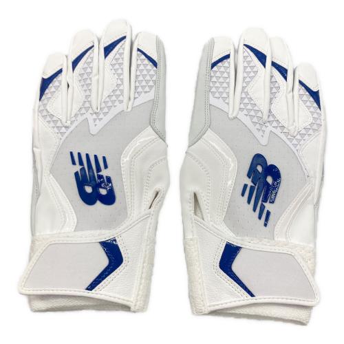 NEW BALANCE (ニューバランス) バッティンググローブ Mサイズ ホワイト×ブルー LAG45601