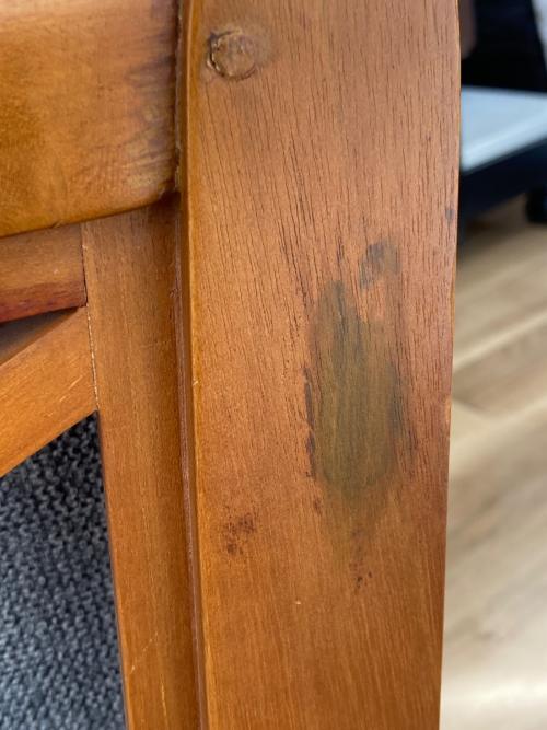 2人掛けソファー グレー×ブラウン ファブリック