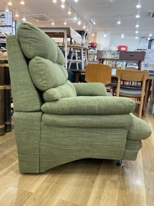 2人掛けソファー グリーン 背もたれ取り外し可能  229