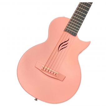 ENYA (エンヤ) ミニアコースティックギター ピンク やや順反り有