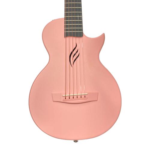 ENYA (エンヤ) ミニアコースティックギター ピンク やや順反り有