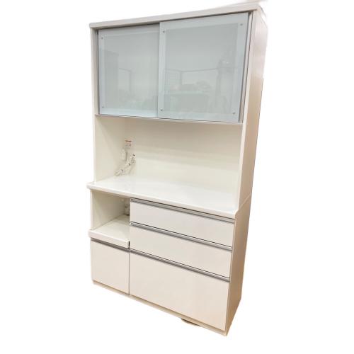 レンジボード ホワイト スライド扉 スライド台