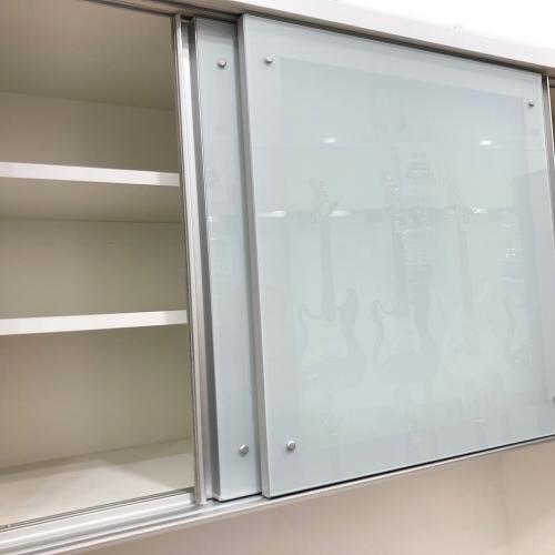 レンジボード ホワイト スライド扉 スライド台