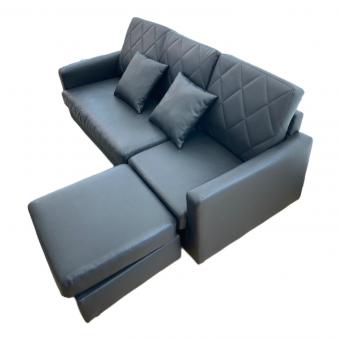 3人掛けソファー ブラック 142