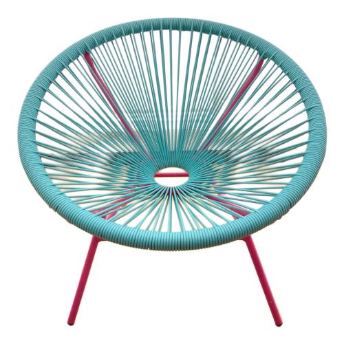 Francfranc (フランフラン) パーソナルチェア スカイブルー×ピンク 282 ロータス