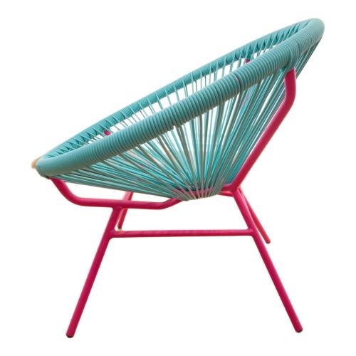 Francfranc (フランフラン) パーソナルチェア スカイブルー×ピンク 282 ロータス