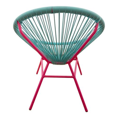 Francfranc (フランフラン) パーソナルチェア スカイブルー×ピンク 282 ロータス