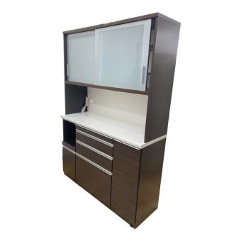 松田家具 (マツダカグ) レンジボード ダークブラウン 270 2枚扉 Nクラッチレンジ