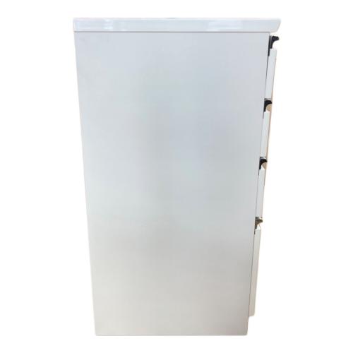 ニトリ キッチンカウンター ホワイト×シルバー 291 1枚扉 4段引き出し レジューム120