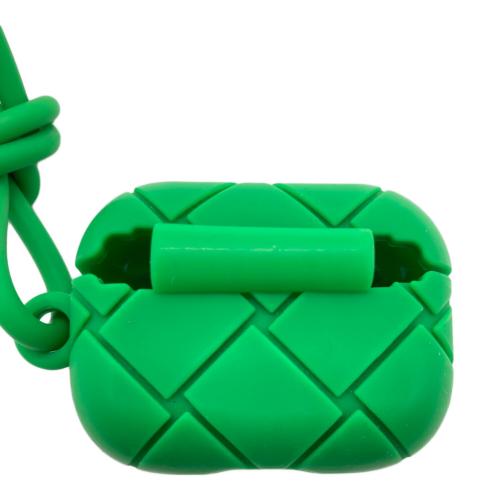 BOTTEGA VENETA (ボッテガベネタ) Airpods Proケース グリーン イントレチャート シリコン -