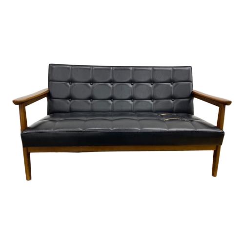 カリモク60 (カリモクロクマル) Kチェア 2シーター ブラウン×ブラック W36153BW/05009077040 合皮