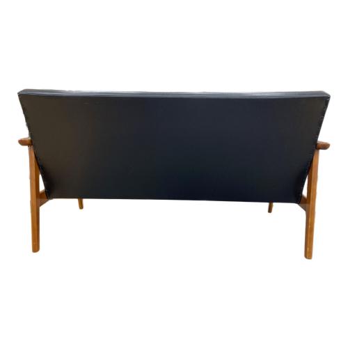 カリモク60 (カリモクロクマル) Kチェア 2シーター ブラウン×ブラック W36153BW/05009077040 合皮