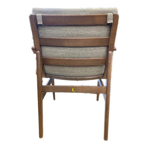 飛騨産業 (ヒダサンギョウ) アームチェアー ベージュ×ブラウン L-Chir 36 SD260